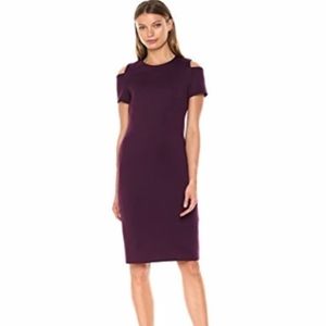 Calvin Klein Cold Shoulder Sheath Dress
